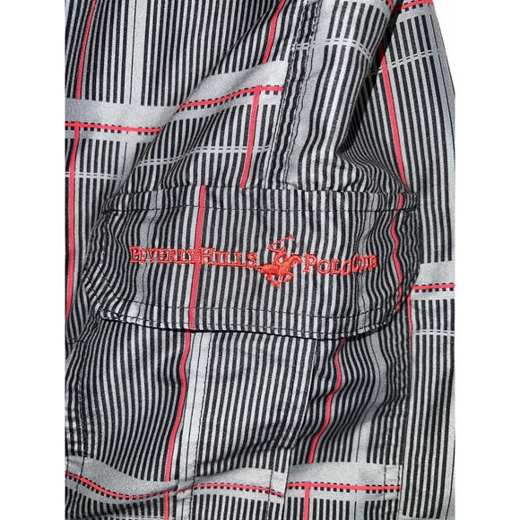 Beverly Hills Polo Club Shorts Mens Medium Plaid Swim Trunks Boardshorts - Picture 3 of 7
